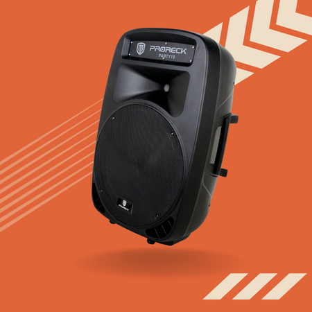 PRORECK Party 15 Portable 15-Inch 2000 Watt 2-Way Powered PA Speaker