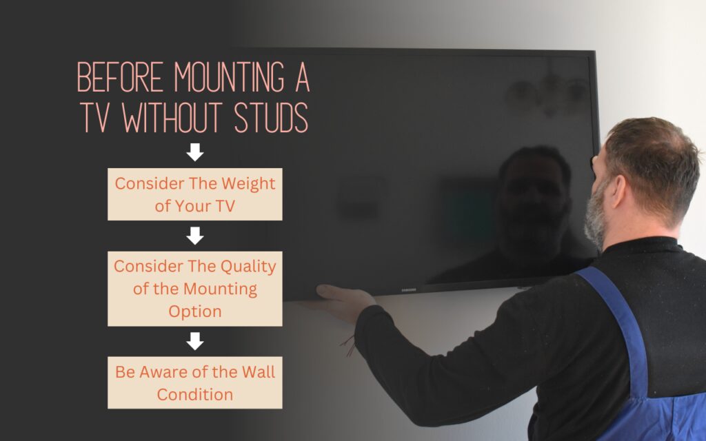 Mounting tv without stud tips