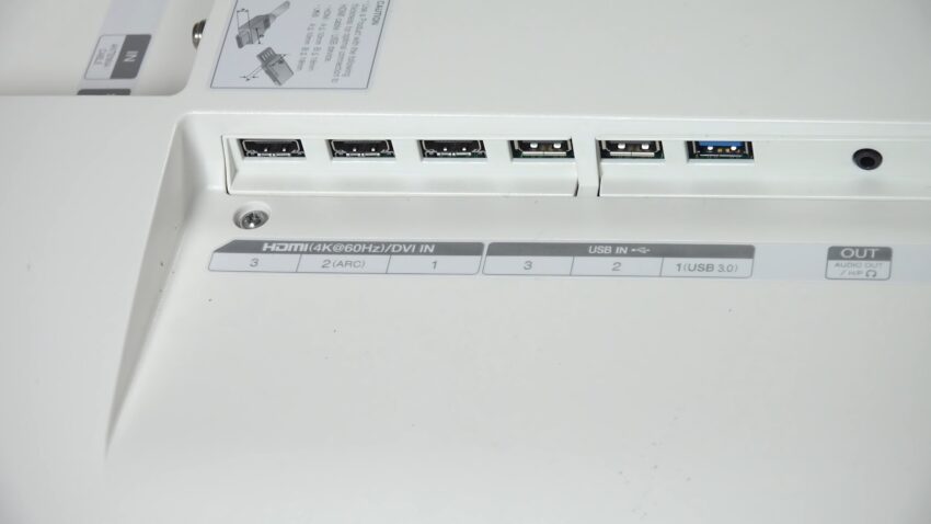 HDMI and USB ports on TV