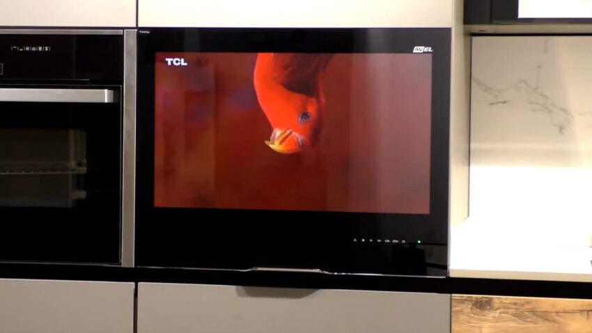 TCL TV in the kitchen